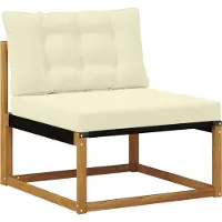 vidaXL Outdoor-Sofagarnitur 7 Stk. Natur und Creme