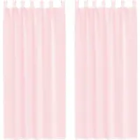 vidaXL Voile Vorhänge mit Schlaufen 2 Stk. Hellrosa 140x245 cm