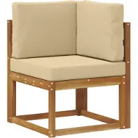 vidaXL Outdoor-Sofagarnitur mit Kissen 10 pcs Natur und Beige