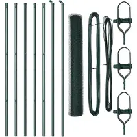 vidaXL Bodenmontierter Sechseckzaun 10 x 1,4 m PVC-beschichteter Stahl