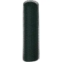 vidaXL Hexagonzaun Grün 0,4 x 25 m PVC