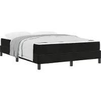 vidaXL Boxspringbett mit Matratze Schwarz 140 x 200 cm Stoff