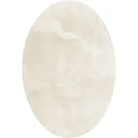 vidaXL Bereichsteppiche Oval HUARTE Beige 80 x 150 cm 100 %Polyester