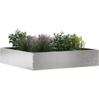 vidaXL Rasenkante 60 x 60 x 13 cm Edelstahl Silber