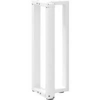 vidaXL Couchtischbeine T-Form 2 Stk. Weiß 40x25x(30-31) cm Stahl