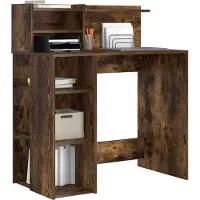 vidaXL Schreibtisch Geräucherte Eiche Holzwerkstoff 90 x 48 x 101,5 cm