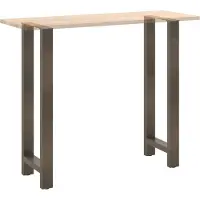 vidaXL Bartischbeine Naturstahl 2 Stk. 40x(110-111) cm Stahl