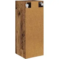 vidaXL Wandschrank Altholz 34,5 x 34 x 90 cm Engineered Wood und Glas