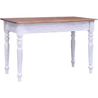 vidaXL Schreibtisch mit Schubladen Weiß 117x57x75 cm Altholz Massiv