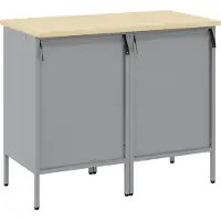 vidaXL Werkbank mit Schubladen 2 pcs Rot und Grau 100 x 55 x 85 cm
