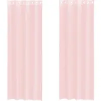 vidaXL Voile Vorhänge mit Ösen 2 Stk. Hellrosa 140x260 cm