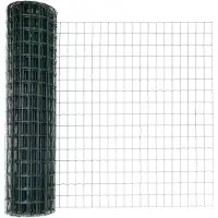 vidaXL Euro-Zaun mit Pfosten 25 x 1 m PVC-beschichteter Stahl Grün