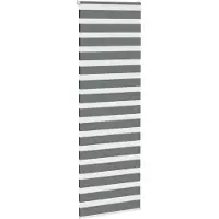 vidaXL Doppelrollo Dunkelgrau 90x230 cm Stoffbreite 85,9 cm Polyester