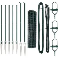 vidaXL Euro-Zaun mit Stacheln 10 x 1,2 m PVC-beschichteter Stahl Grün