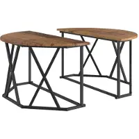 vidaXL Couchtisch Altholz 80 x 80 x 42 cm Ingenieure Holz und Stahl