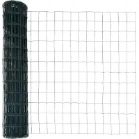 vidaXL Euro-Zaun mit Betonsockel 10 x 1,2 m PVC-beschichteter Stahl