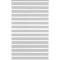 vidaXL Doppelrollo Hellgrau 140x200 cm Stoffbreite 135,9 cm Polyester
