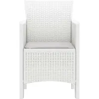 vidaXL Gartenstuhl 2 stk. Weiß Polypropylen