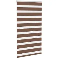 vidaXL Doppelrollo Braun 90x100 cm Stoffbreite 85,9 cm Polyester