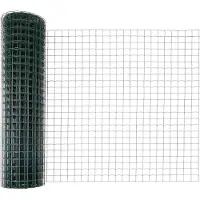 vidaXL Euro-Zaun mit Betonsockel 10 x 1 m PVC-beschichteter Stahl Grün