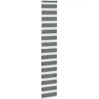 vidaXL Doppelrollo Dunkelgrau 40x200 cm Stoffbreite 35,9 cm Polyester