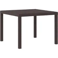 vidaXL Gartentisch Braun 100 x 100 x 73 cm Poly-Rattan