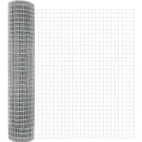 vidaXL Euro-Zaun mit Stacheln 10 x 1,6 m Verzinkter Stahl Silber Netz