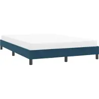vidaXL Bettgestell ohne Matratze Dunkelblau 140x210 cm Samt