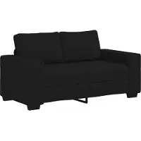 vidaXL 2-Sitzer-Sofa Schwarz 160x77x82 cm Stoff