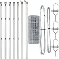 vidaXL Bodenmontierter Euro-Zaun 50 x 0,4 m Verzinkter Stahl Silber