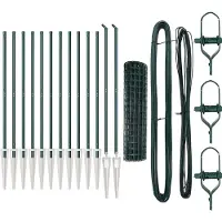 vidaXL Euro-Zaun mit Stacheln 25 x 1,0 m PVC-beschichteter Stahl Grün