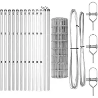 vidaXL Bodenmontierter Euro-Zaun 25 x 0,6 m Verzinkter Stahl Silber