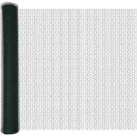 vidaXL Hexagonzaun Grün 1,2 x 10 m PVC