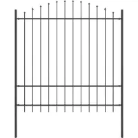 vidaXL Gartenzaun WOERDEN 170 x 215 cm Pulverbeschichteter Stahl Grau