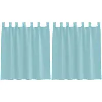 vidaXL Voile Vorhänge mit Stangentaschen 2 Stk. Türkis