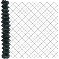 vidaXL Maschendrahtzaun mit Betonsockel 25 x 1,4 m Grün Netz