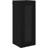 vidaXL Highboard Schwarz Eichen-Optik 34,5 x 34 x 180 cm Holzwerkstoff