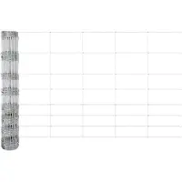 vidaXL Schweißdrahtzaun mit Spikes 100 x 1 m Verzinkter Stahl Silber