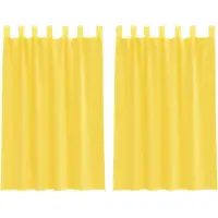 vidaXL Voile Vorhänge mit Stangentaschen 2 Stk. Gelb