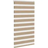 vidaXL Doppelrollo Sandbraun 70x150 cm Stoffbreite 65,9 cm Polyester