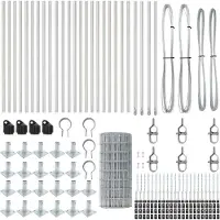 vidaXL Euro-Zaun mit Betonsockel 50 x 0,6 m Verzinkter Stahl Silber