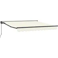 vidaXL Markisenrahmen Creme 350 x 250 cm Polyester mit PolyurethanBeschichtung