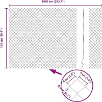 vidaXL Kettenzaun 10 x 1 m Stahl Grau