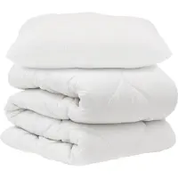 vidaXL Bettwäsche-Set mit Kissen 2 Stk. Weiß Mikrofaser