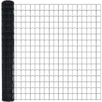 vidaXL Euro-Zaun mit Betonsockel 10 x 1,6 m PVC-beschichteter Stahl