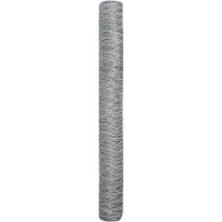 vidaXL Hexagonzaun Silber 1,4 x 10 m Verzinkter Stahl