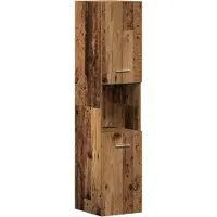 vidaXL Badezimmermöbel-Set Wandmontiert 4 pcs Altholz Holzwerkstoff
