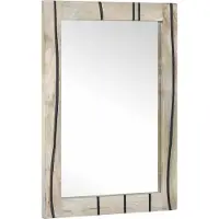 vidaXL Badezimmer Spiegel Rechtwinklig Weiß 50 x 2,5 x 70 cm