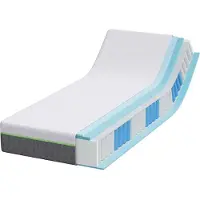 vidaXL Matratze Weiß und Grau 80 x 200 cm Jacquard-Stoff