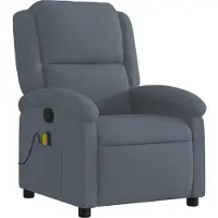 vidaXL Massage-Relaxsessel, dunkelgrauer Samt